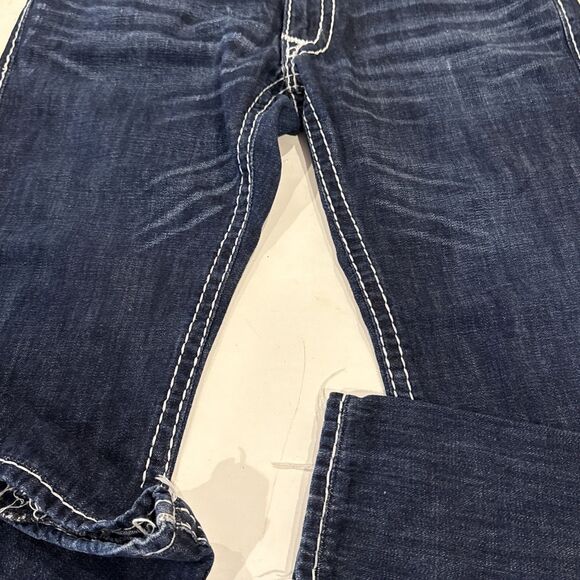 True Religion Joey Super T Jeans 38x32 Denim Distressed Fair/Good Used Condition - Picture 5 of 15
